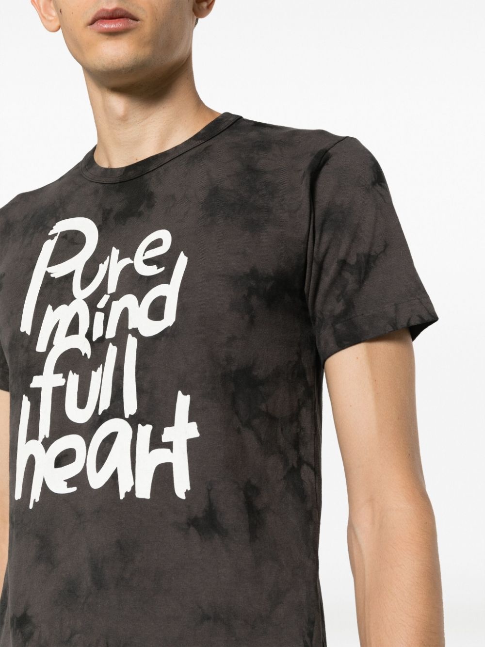 slogan-print faded T-shirt - 5