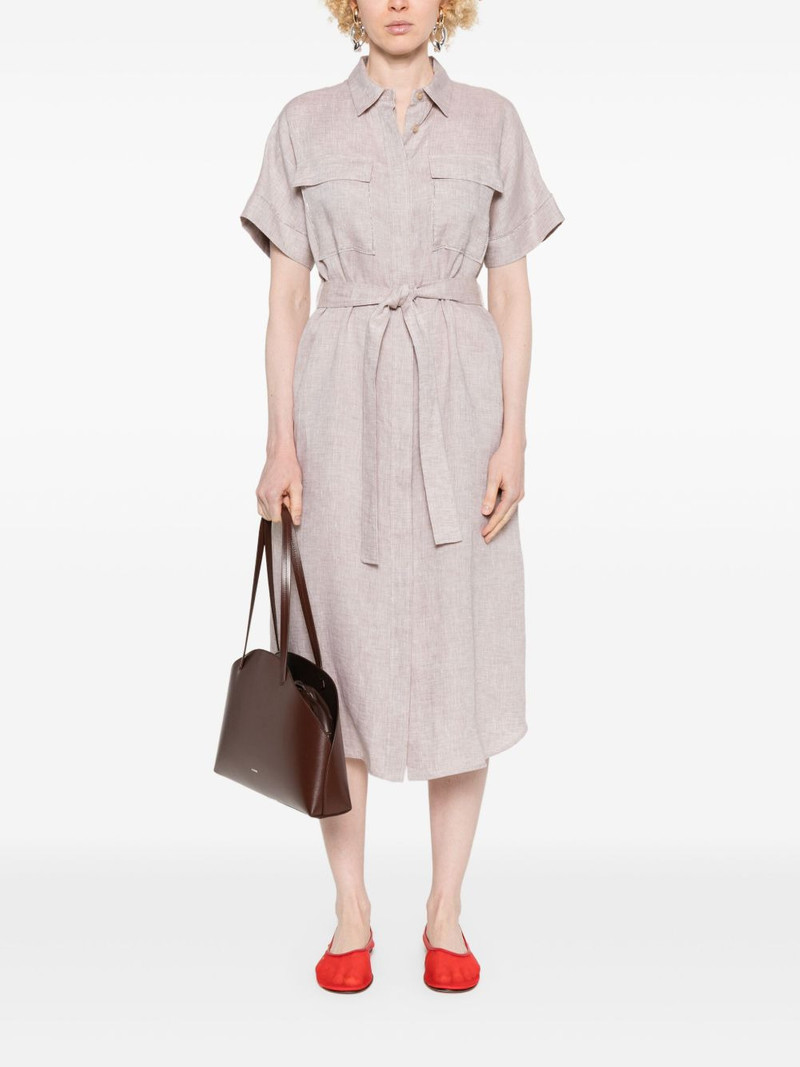 PESERICO linen midi dress outlook