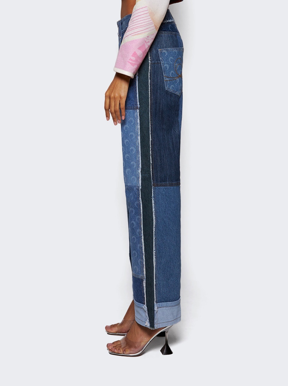 Regenerated Denim Straight Leg Pants Navy - 4
