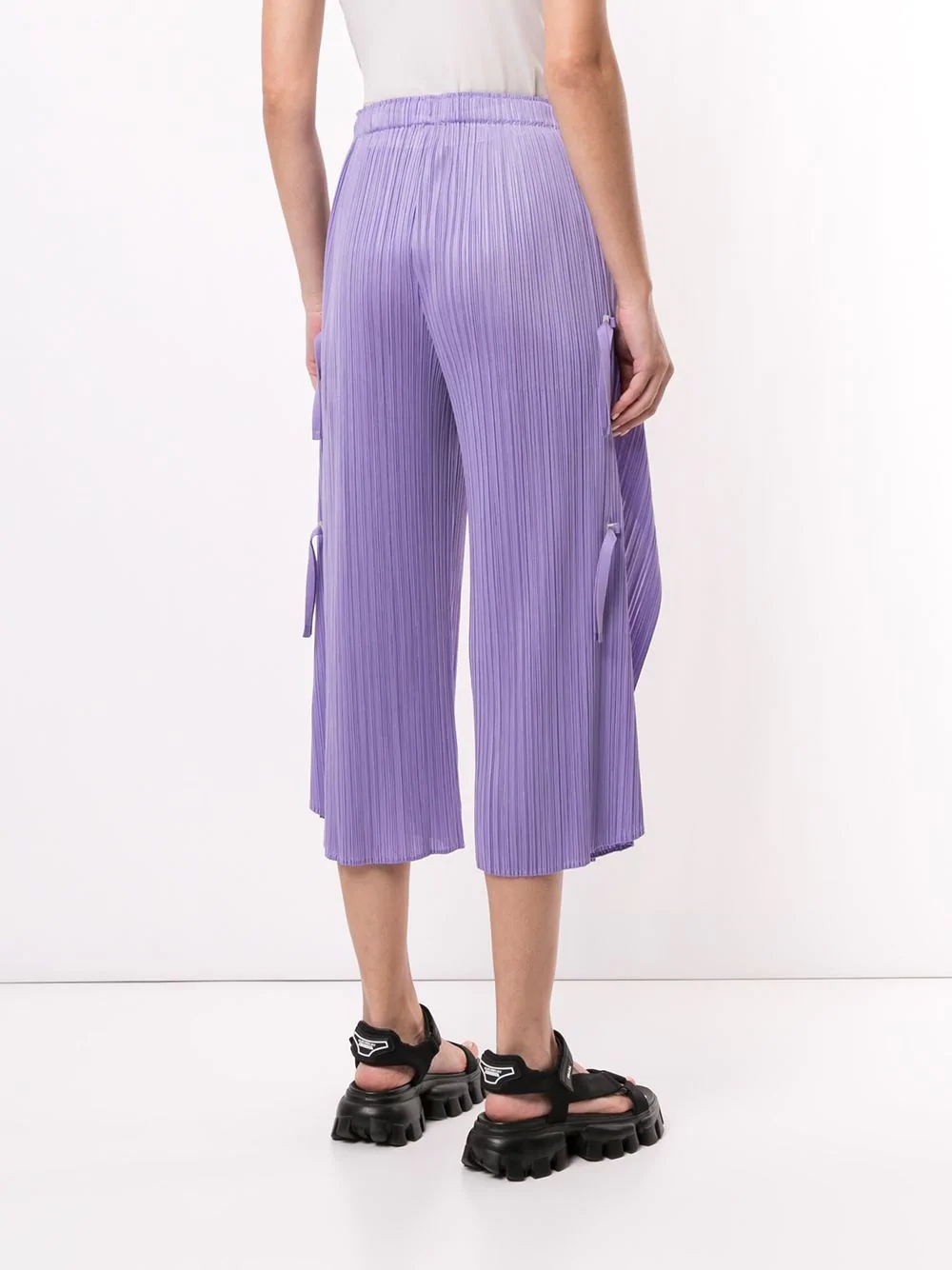 pleated cropped trousers - 4