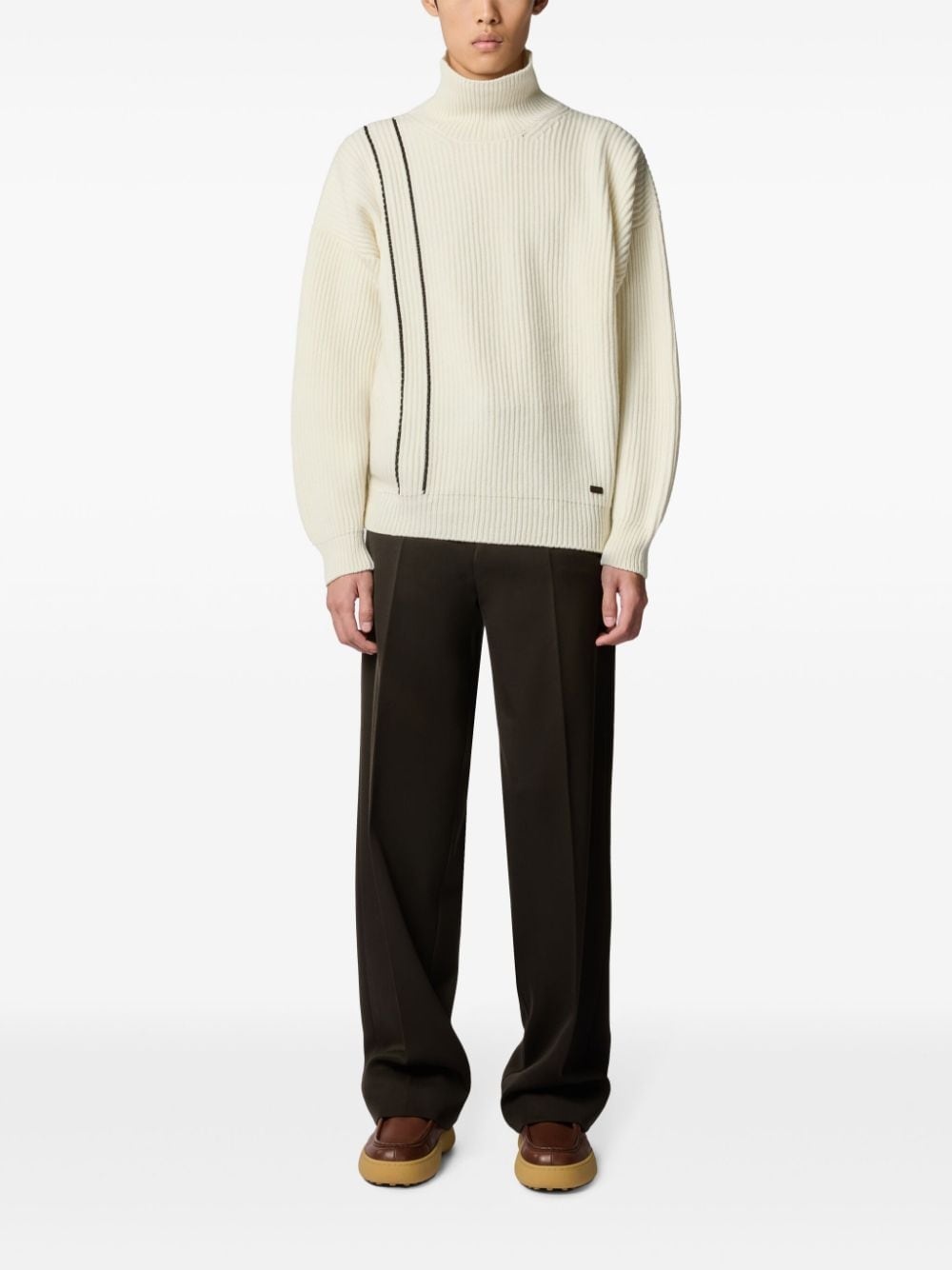 turtleneck cashmere jumper - 2