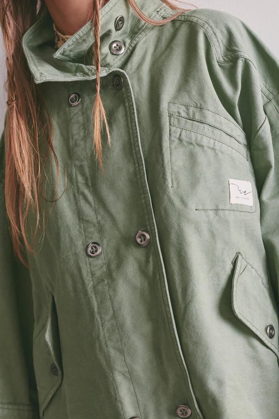 We The Free Collins Washed Canvas Funnel-Neck Jacket - 1
