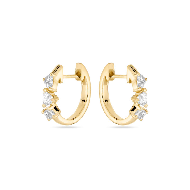 LAB-Created Diamond Mini Carnival Hoops 3