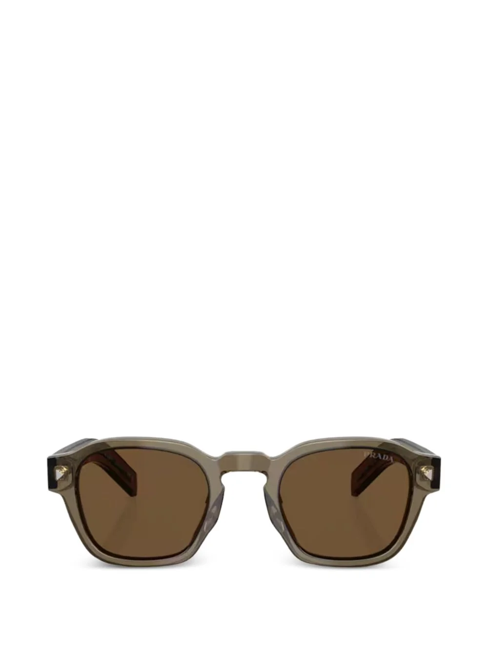 transparent round-frame sunglasses - 1