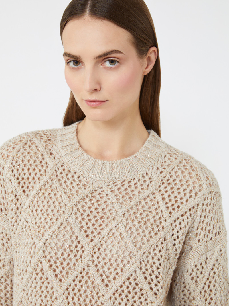 ELLADE Boxy sweater in wool and cashmere with sequins 5