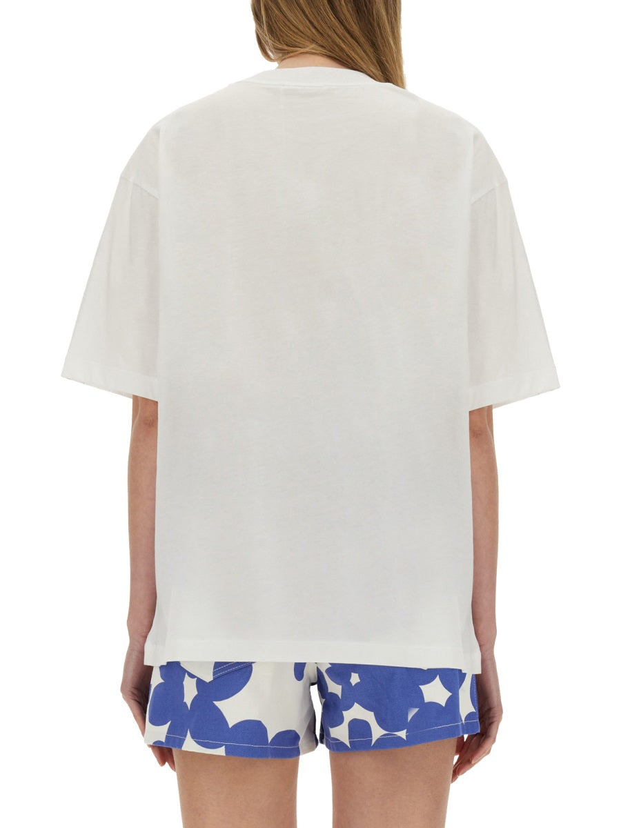 Marni Women "Boxy" T-Shirt With Print - 3