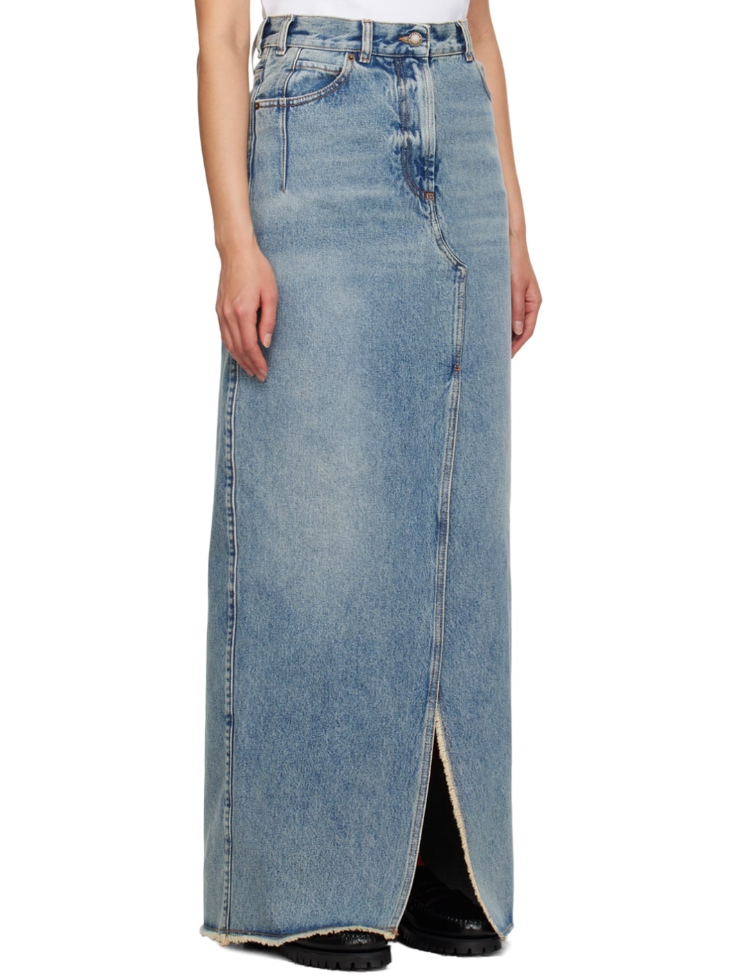 Blue Emma Denim Maxi Skirt - 2