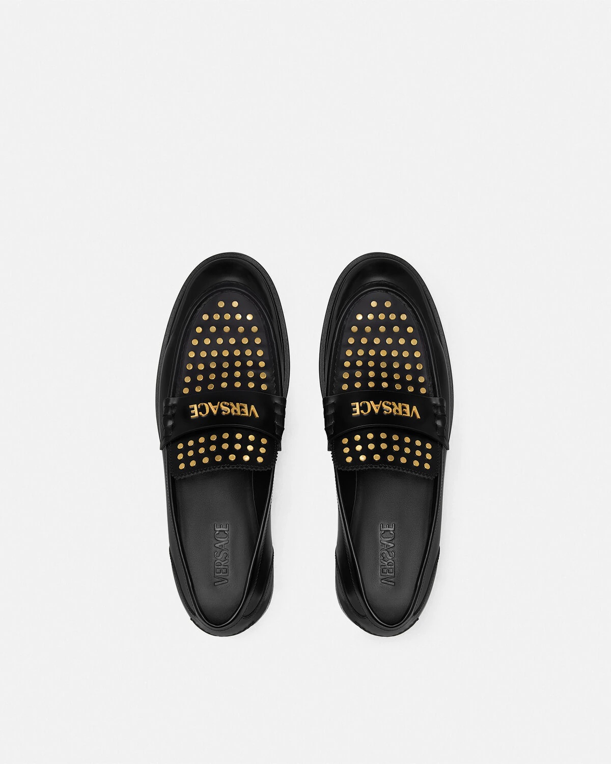 Studded Logo Loafers - 4