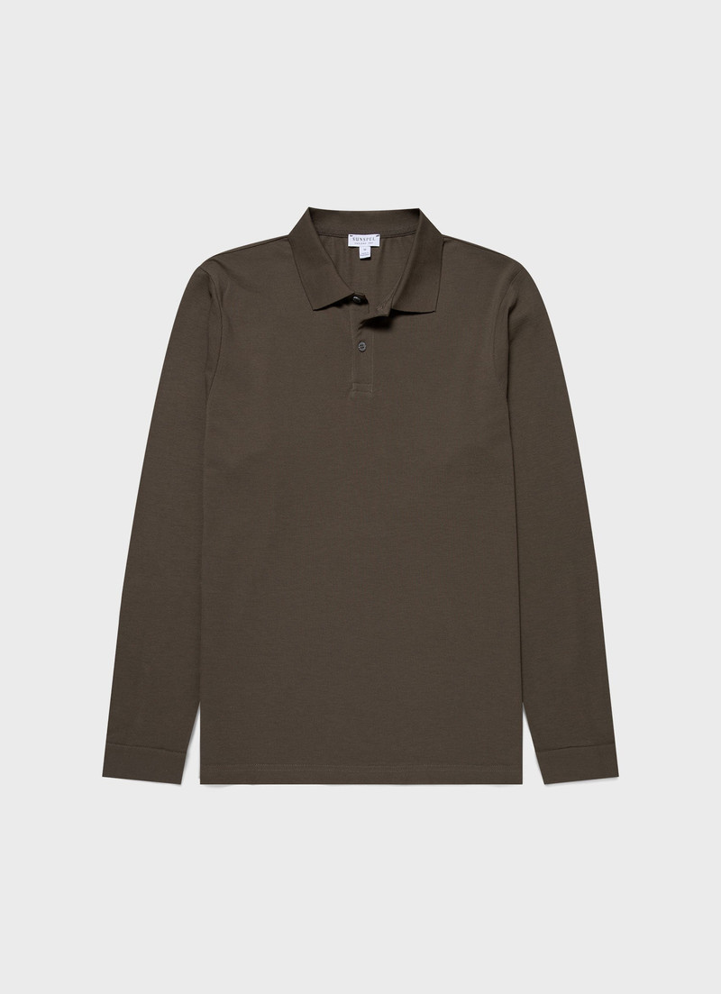 Long Sleeve Piqué Polo Shirt 1