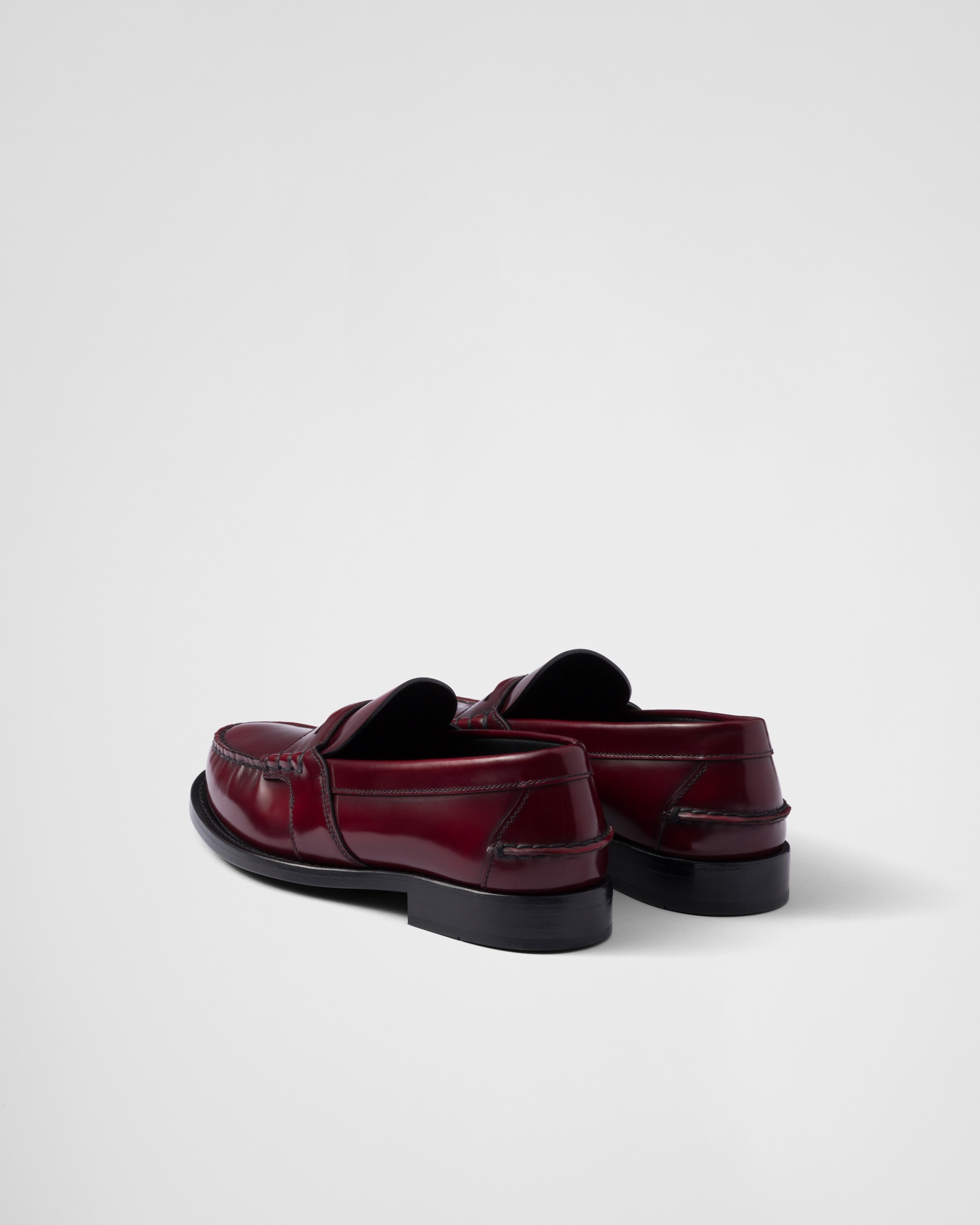 Brushed leather loafers - 4