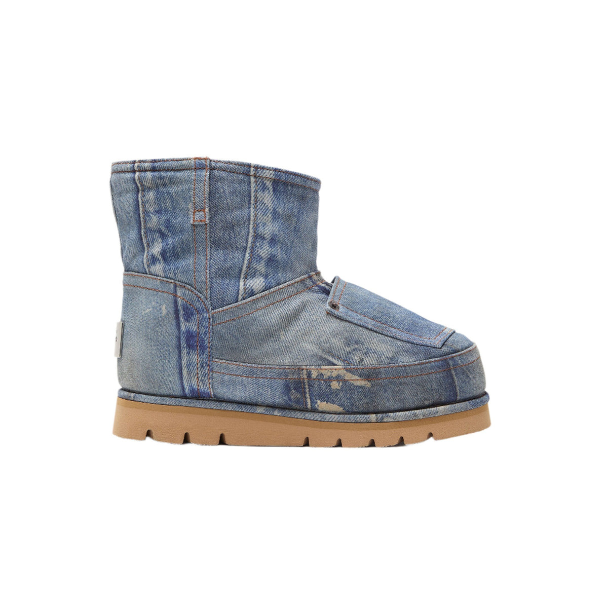 WOMEN'S LOW BOOTS PRINTED LEATHER (MULTI BLUE) - 1