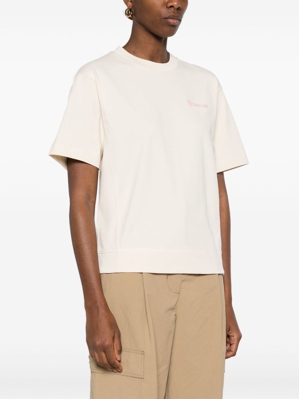 logo-embossed cotton T-Shirt - 3