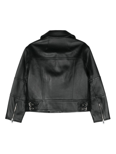 Yves Salomon leather biker jacket outlook