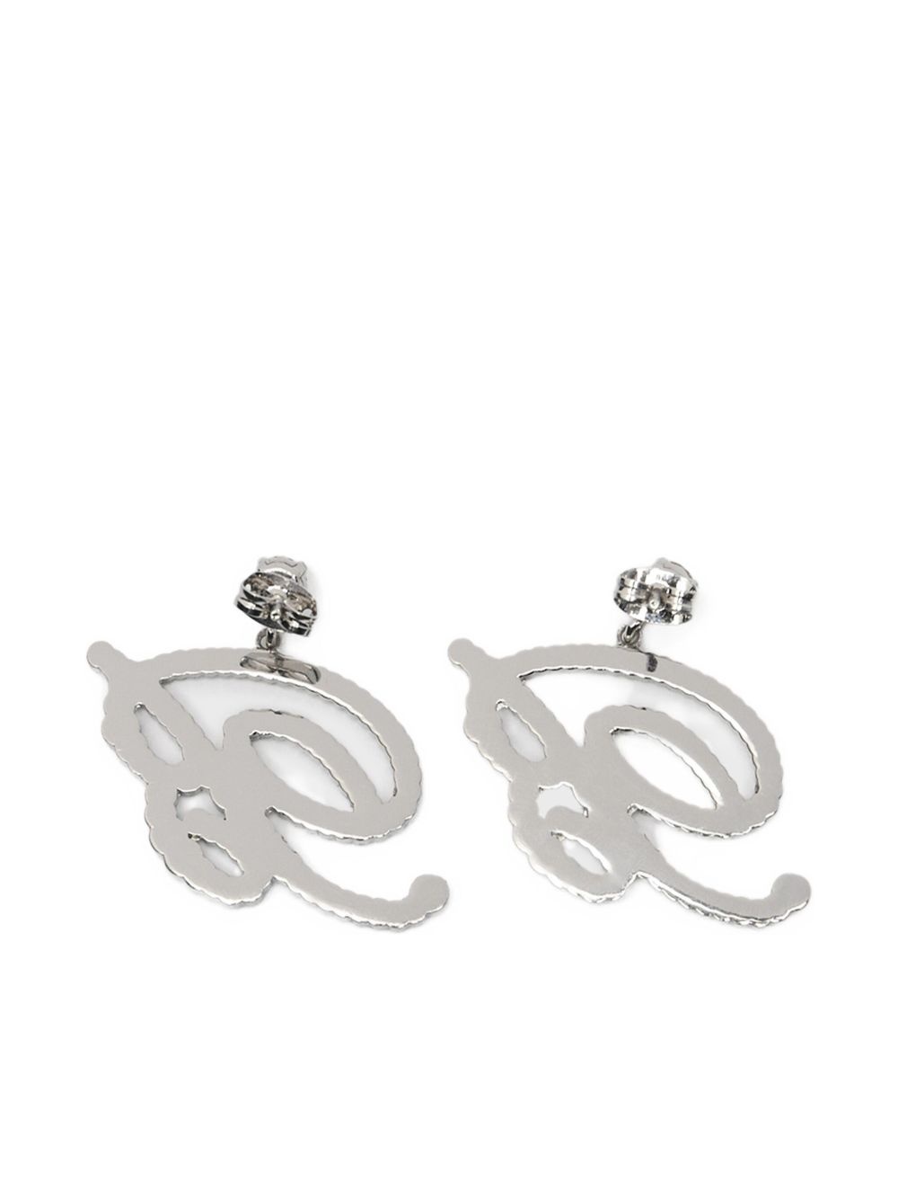 crystal-logo earrings - 3