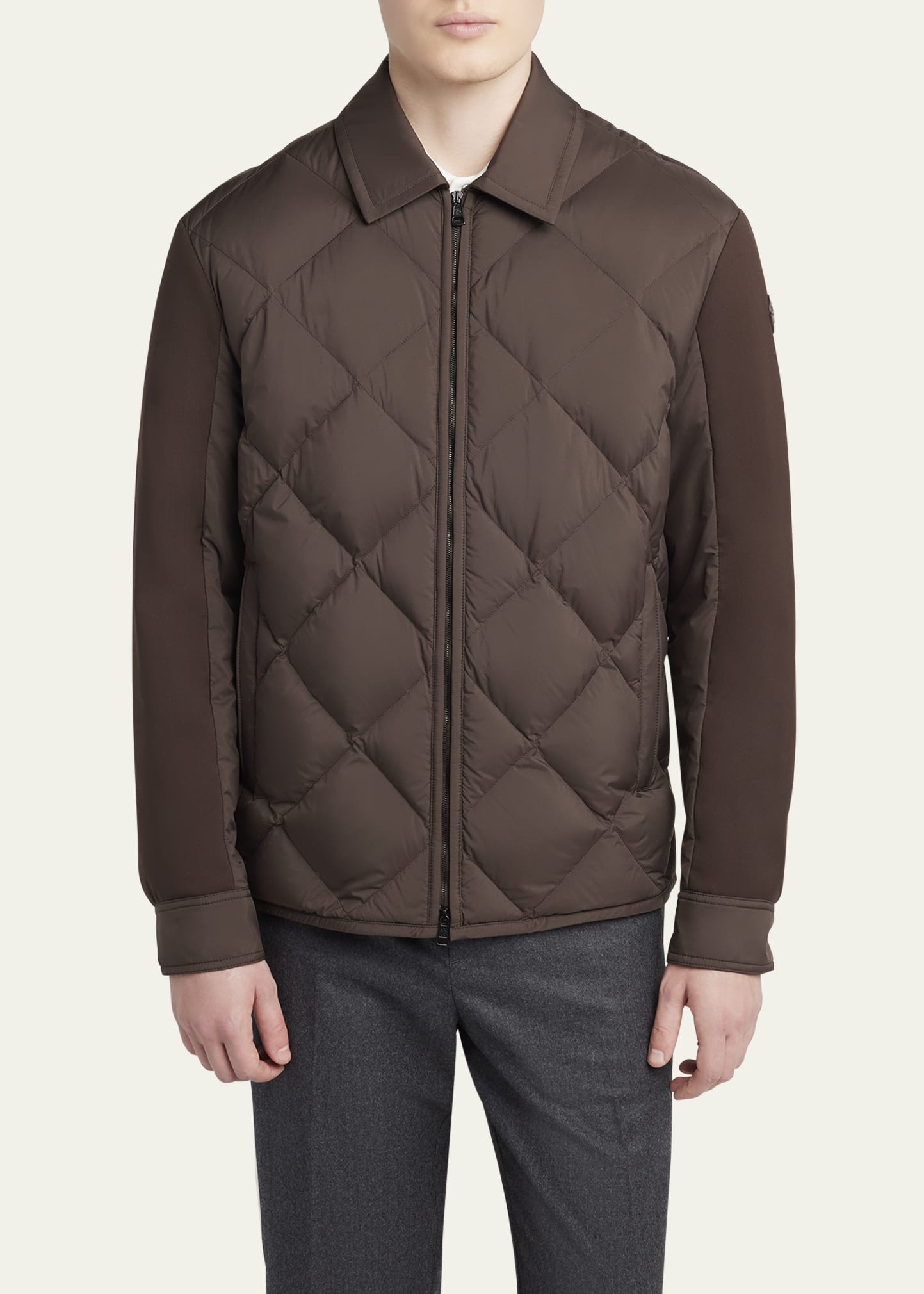 Men's Edit Diamond Quilt Aiguille Shirt Jacket - 4