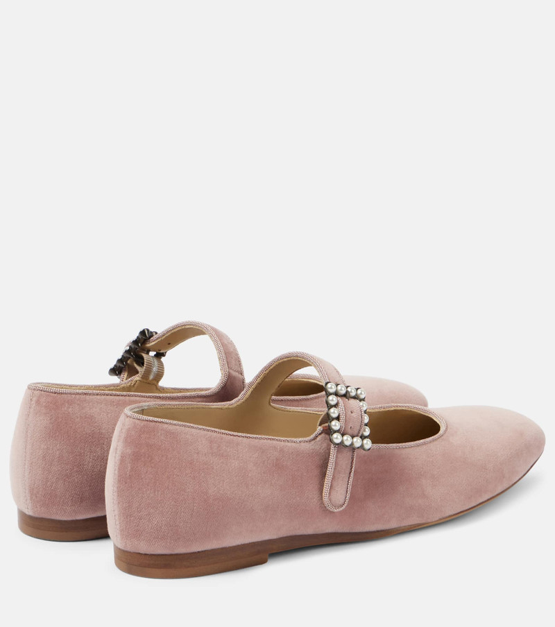 LE MONDE BÉRYL Velvet Mary Jane flats outlook