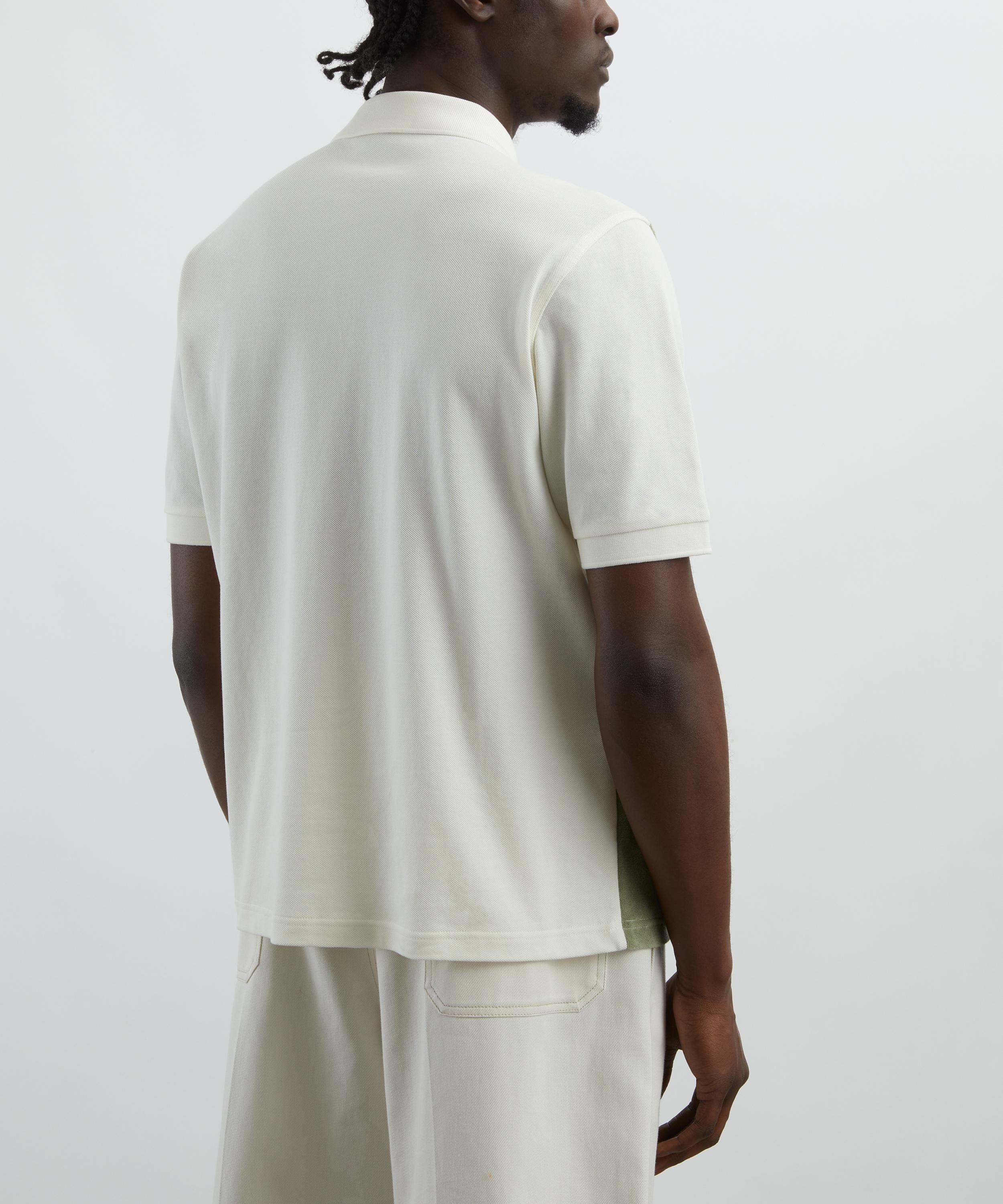 Towelling Panel Polo Shirt - 4