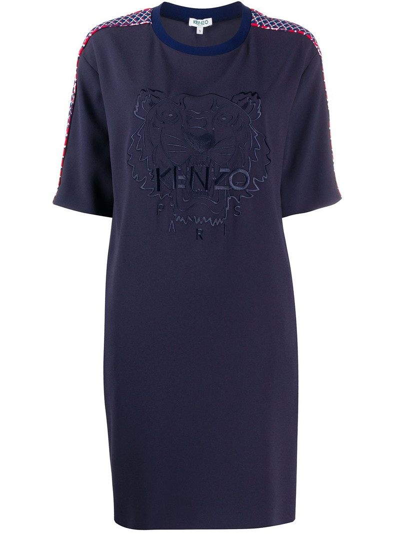 logo-embroidered shift dress 1