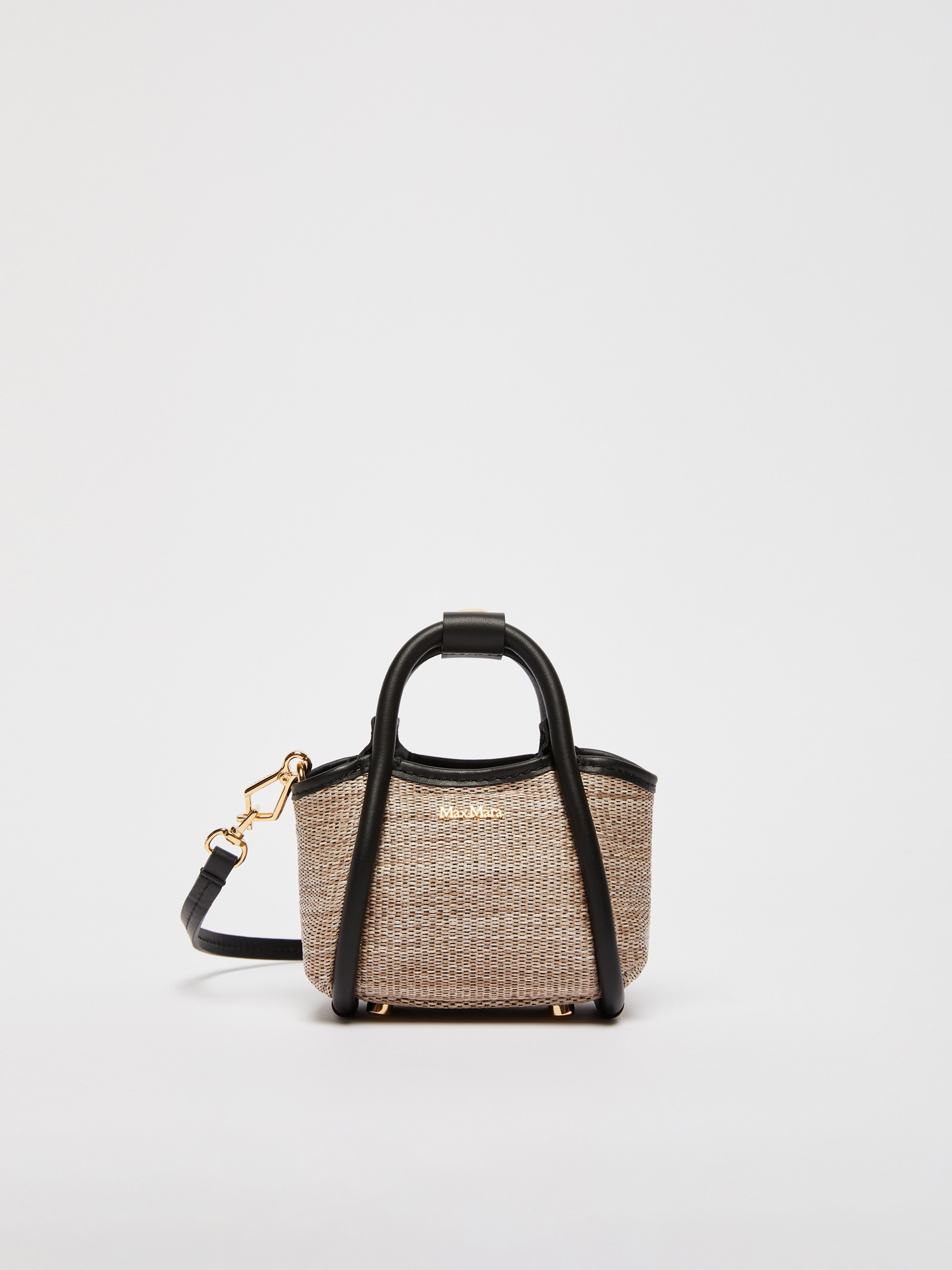 MARINESTRAWXXS Jacquard raffia-effect fabric mini Marine bag - 1