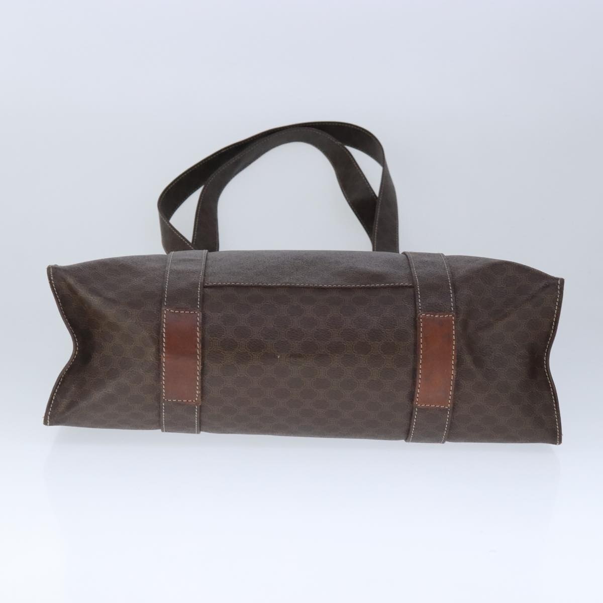 CELINE Macadam Canvas Shoulder Bag Pvc Leather Brown - 9