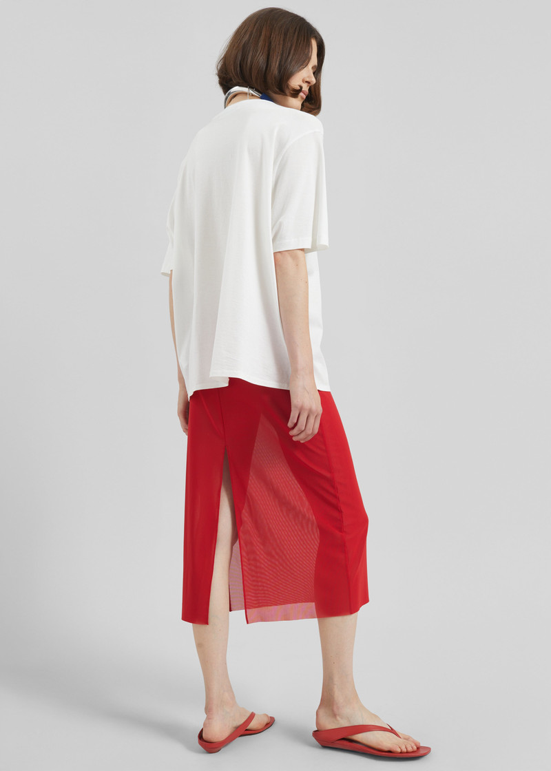 Suva Sheer Skirt - Red 9