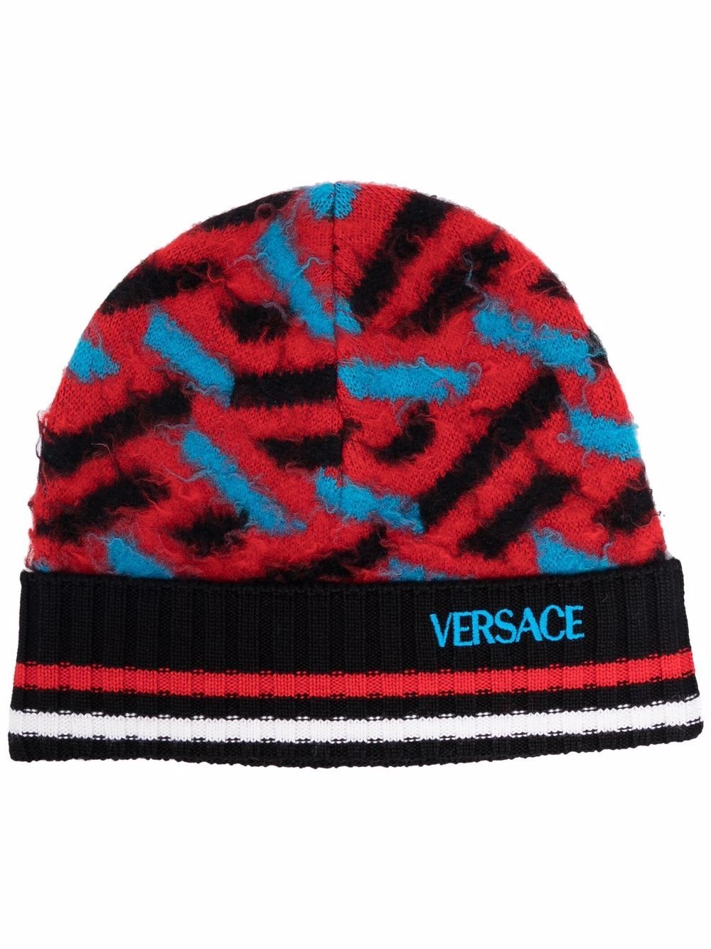 colour-block wool beanie - 1