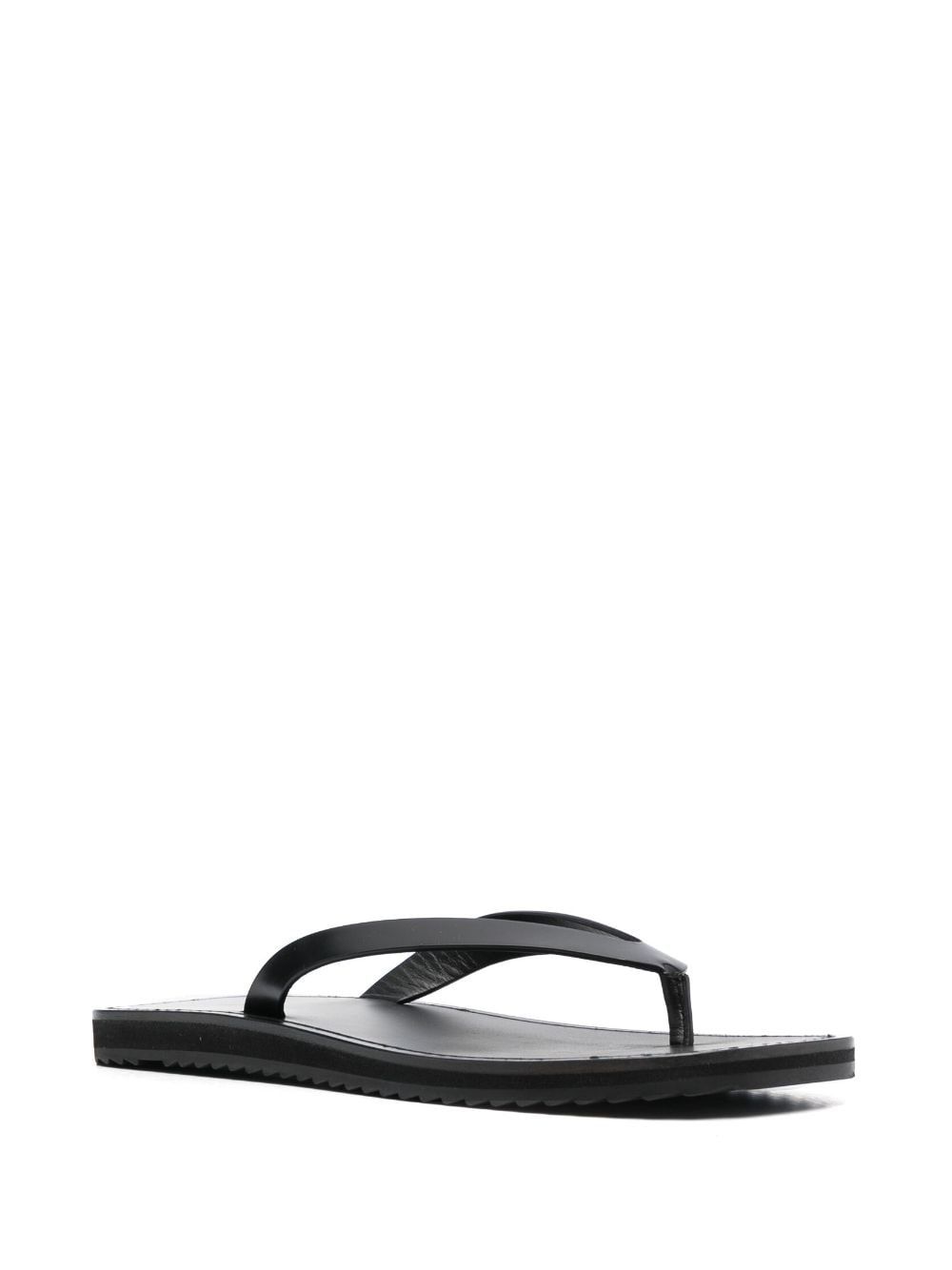 thong-strap leather flip flops - 2