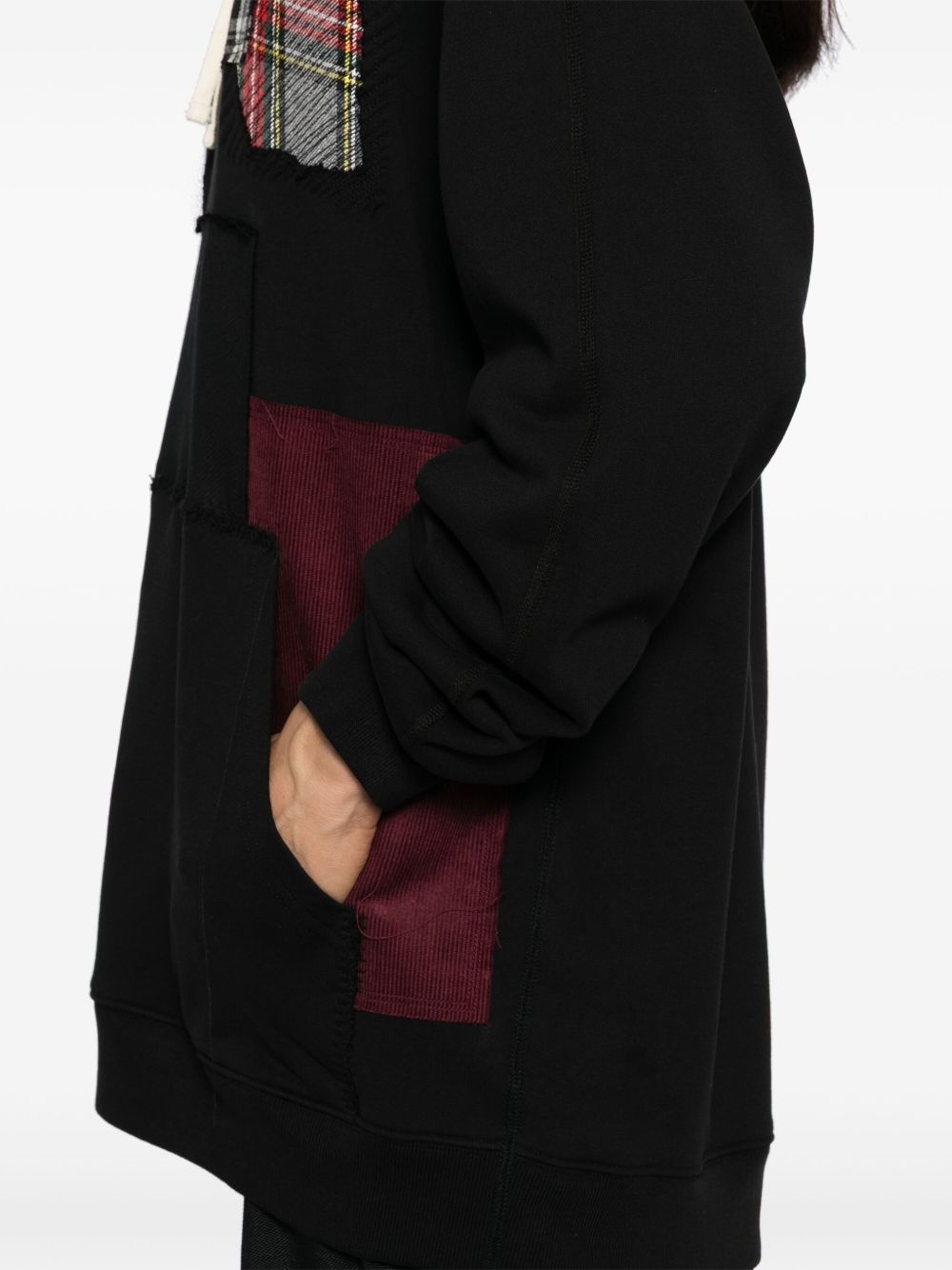 patchwork hoodie - 5