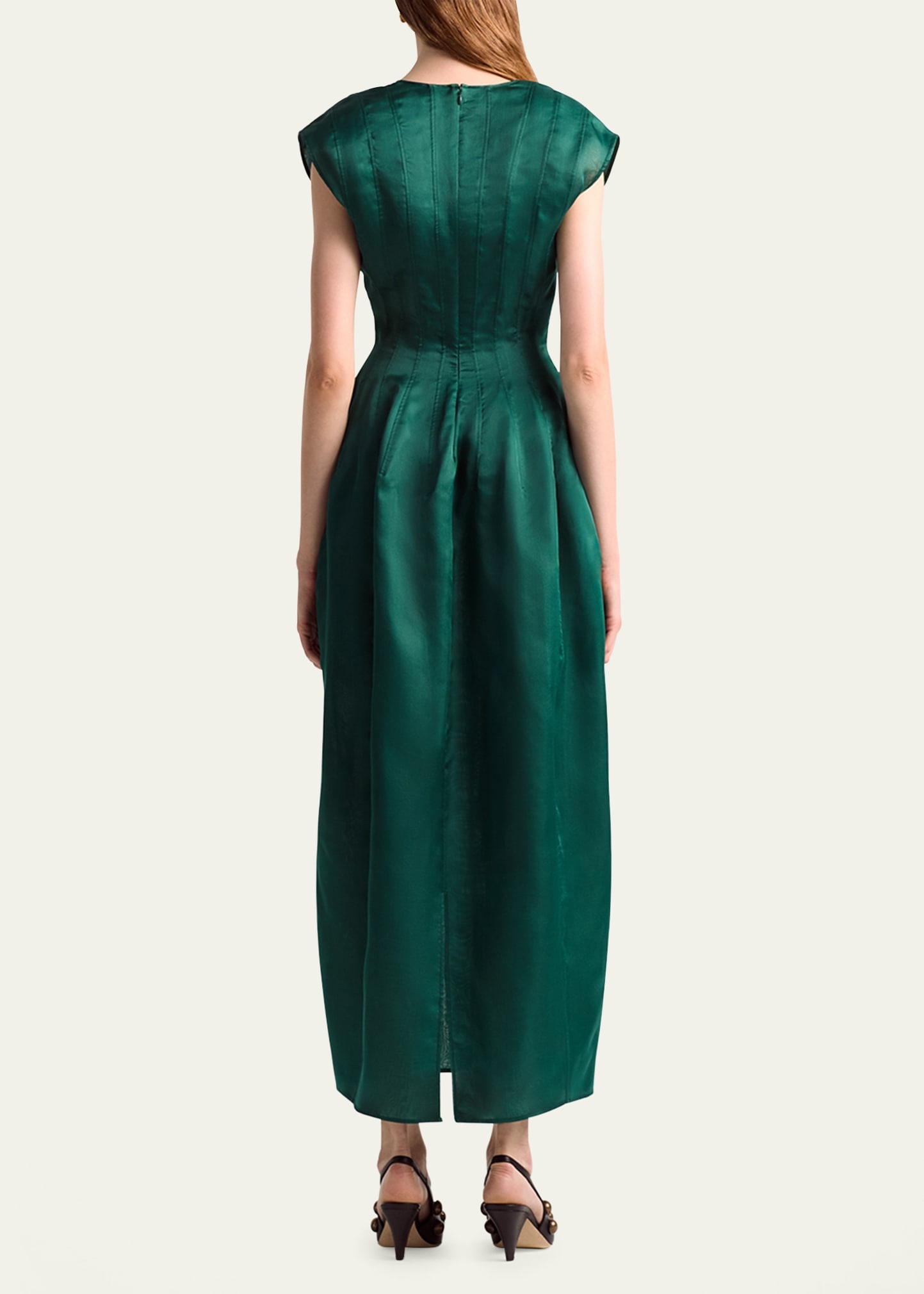 Bichette Paneled Cap-Sleeve Midi Dress - 3