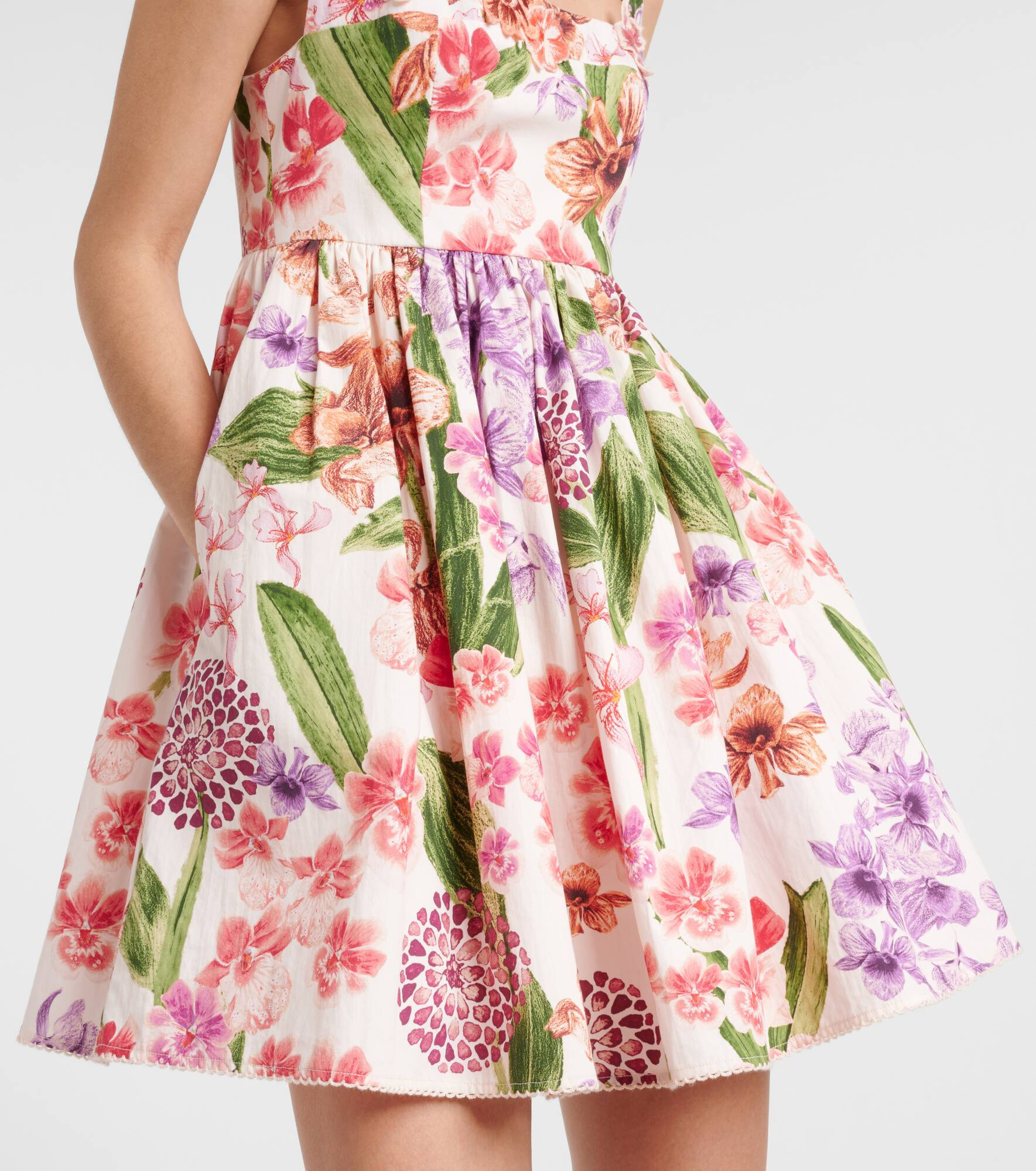 Barbare floral cotton minidress - 5