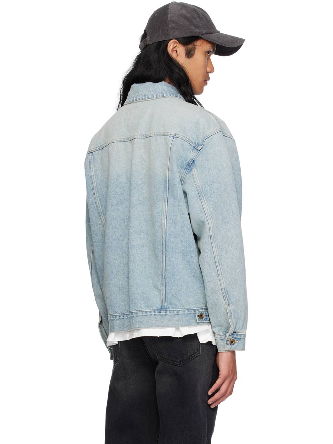 Blue Washed Denim Jacket - 3
