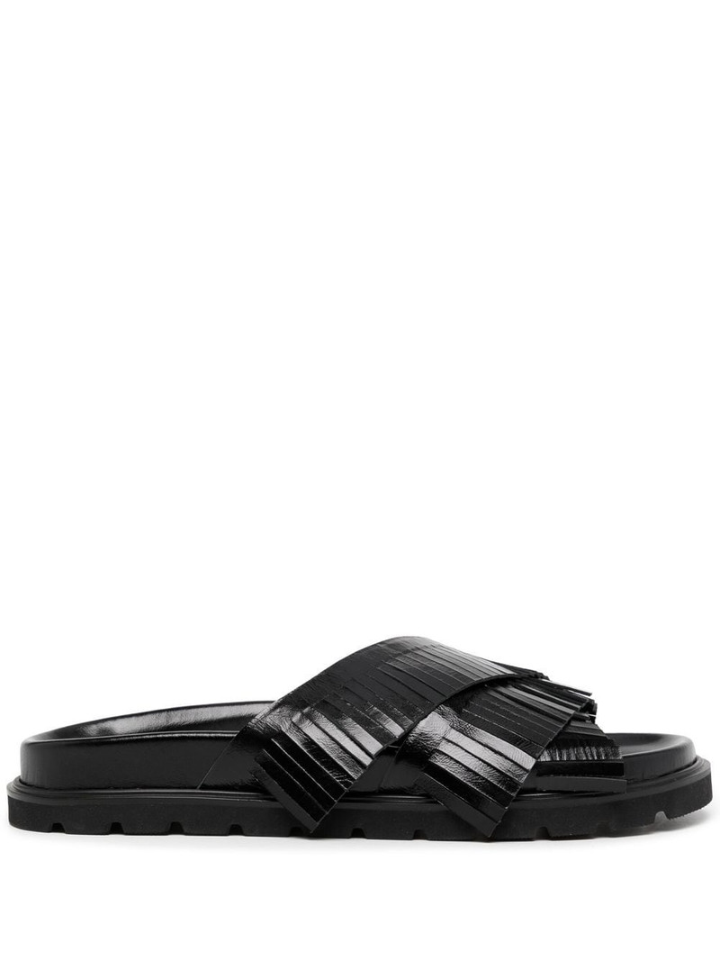 Cross Fringe Mold sandals 1