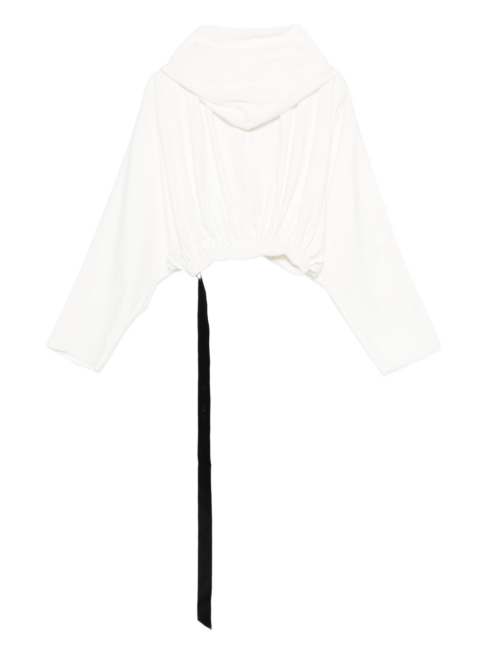 elasticated-hem hoodie - 2