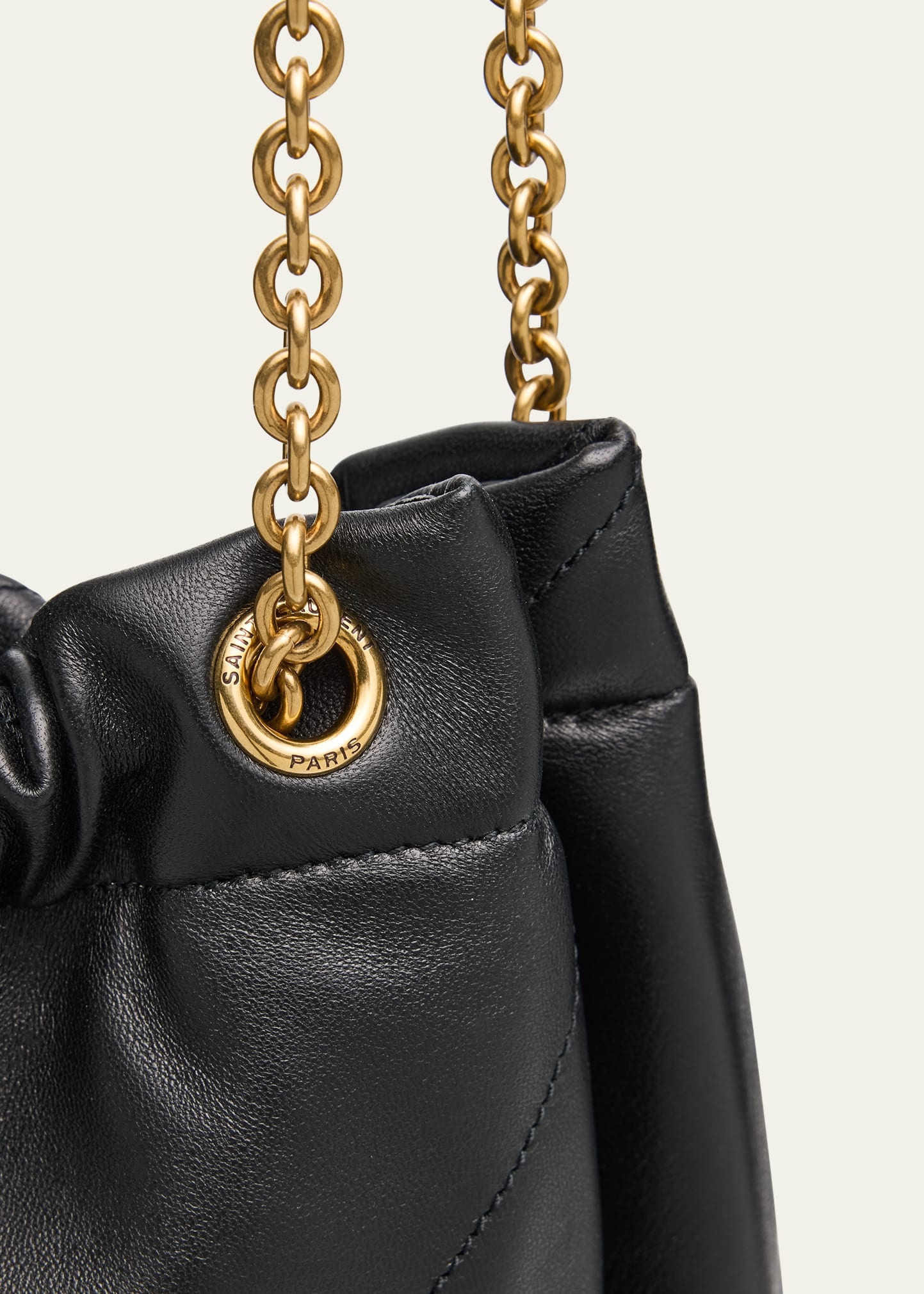 Jamie Large Pochon YSL Shoulder Bag in Quilted Lambskin Leather - 4