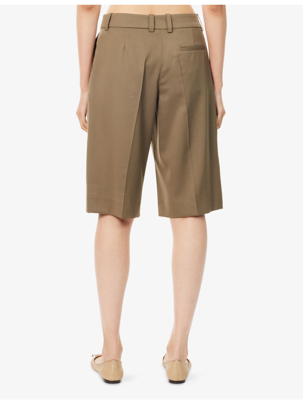 Bilbao Pleated Wool Bermuda Shorts - 4