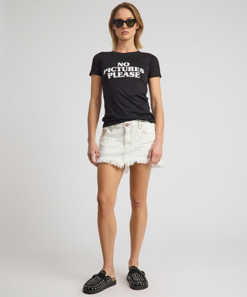Junkyard Low Waist Messed Up Mini Denim Skirt - White Beauty 3