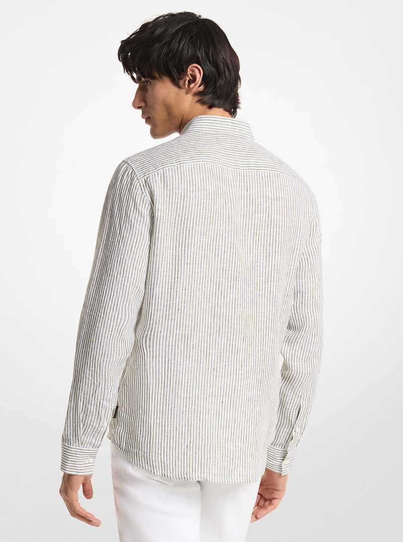 MICHAEL KORS Striped Linen Shirt outlook