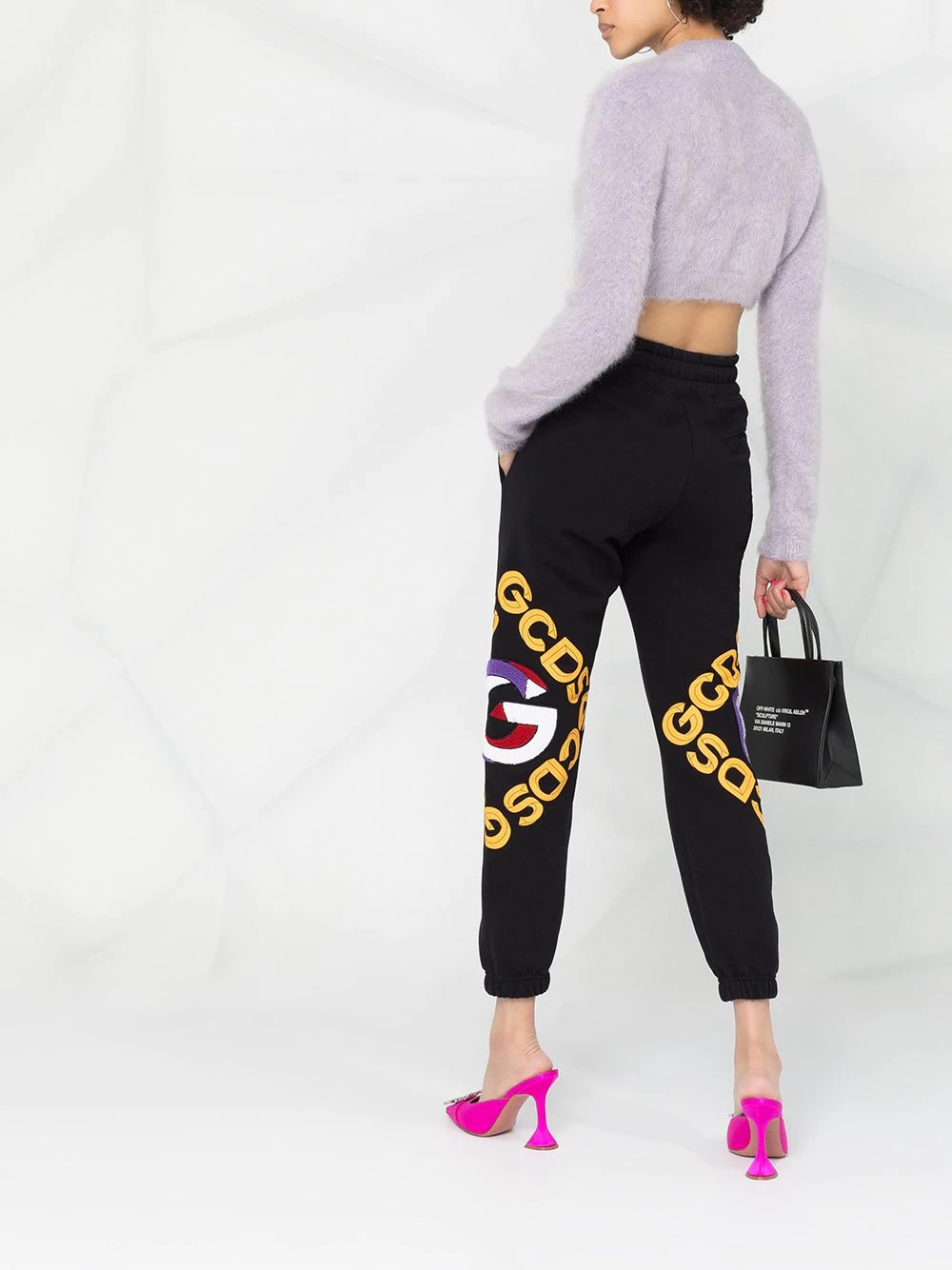 logo print track pants - 4