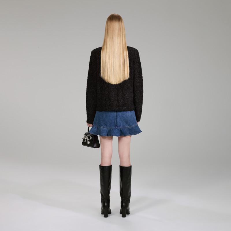 self-portrait Black Tape Knit Cardigan outlook