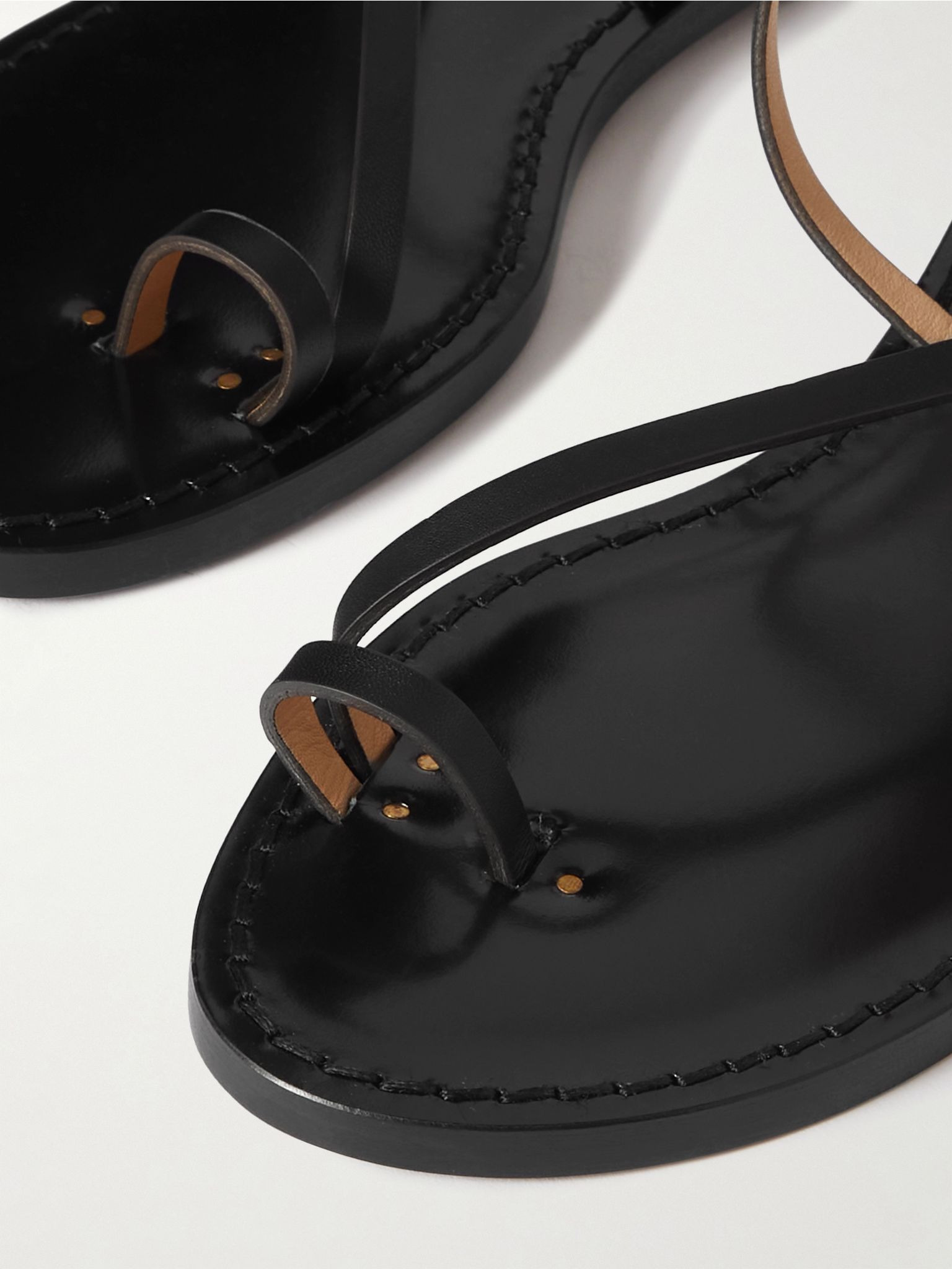 The Kalahari embellished leather sandals Black - 4