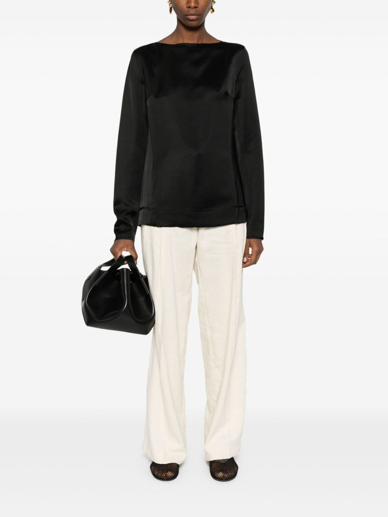 TOTEME long-sleeve satin top outlook