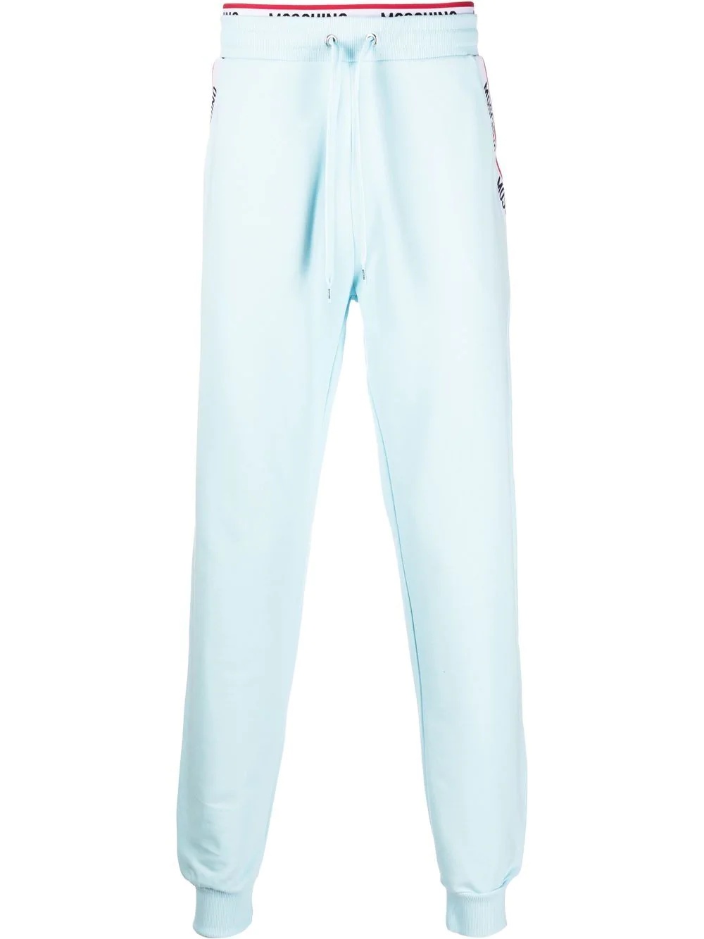 logo-print trim track pants - 1