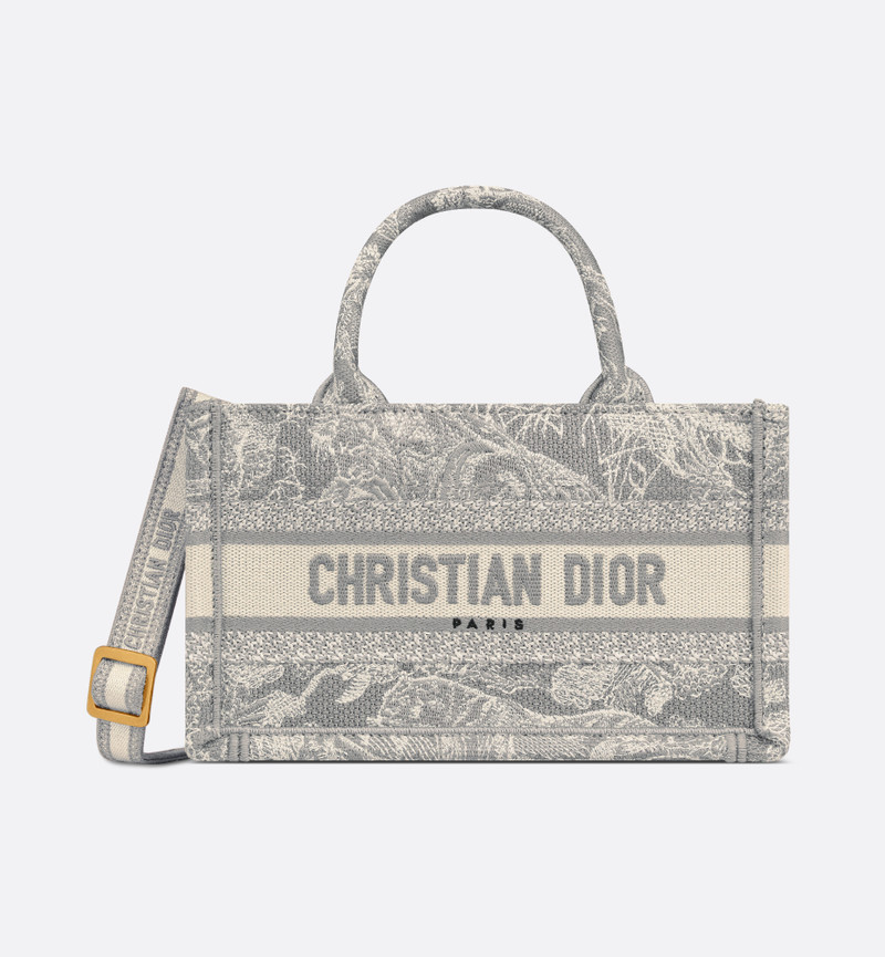 Dior Mini Dior Book Tote with Strap | REVERSIBLE