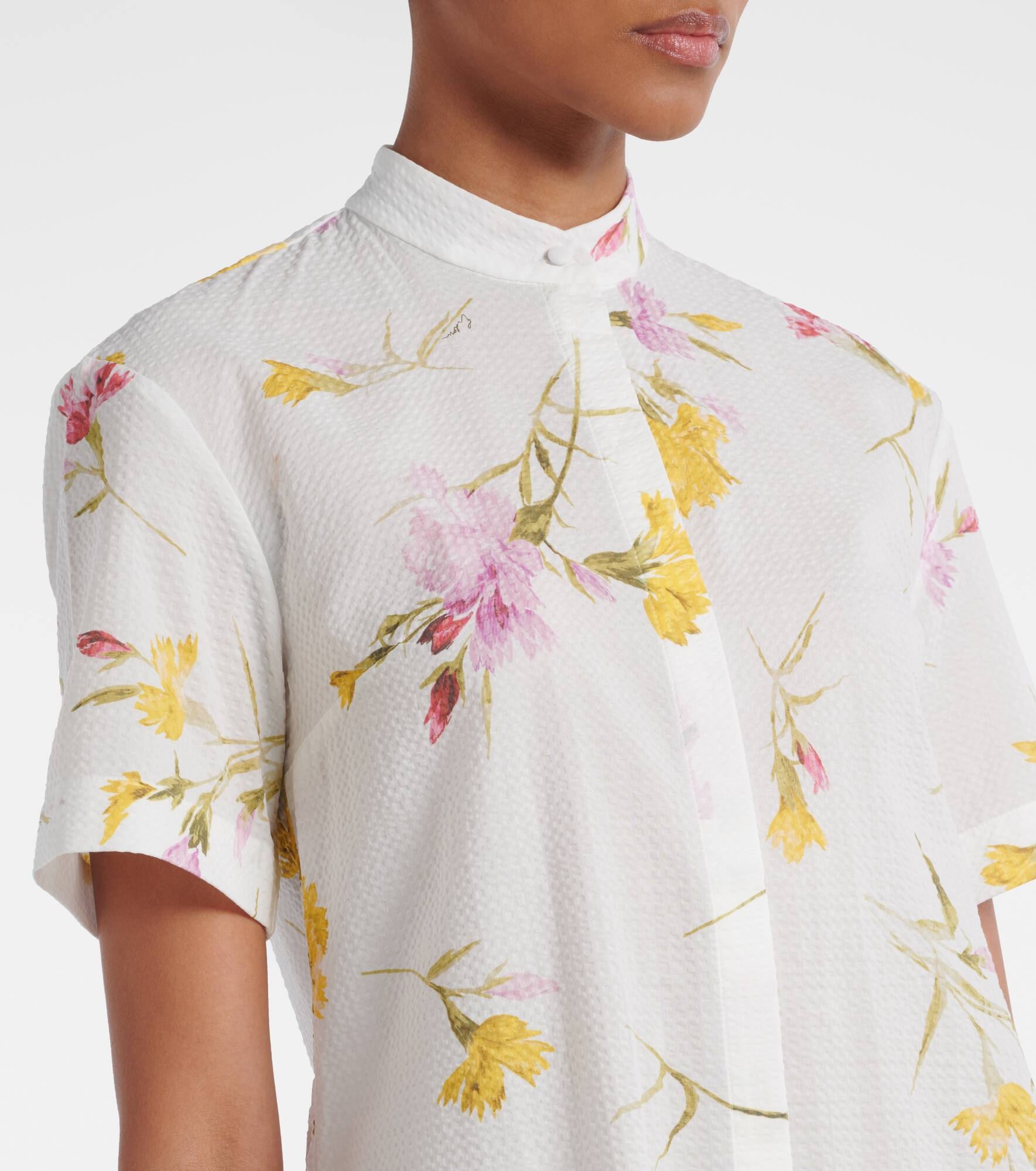 Floral cotton minidress - 4