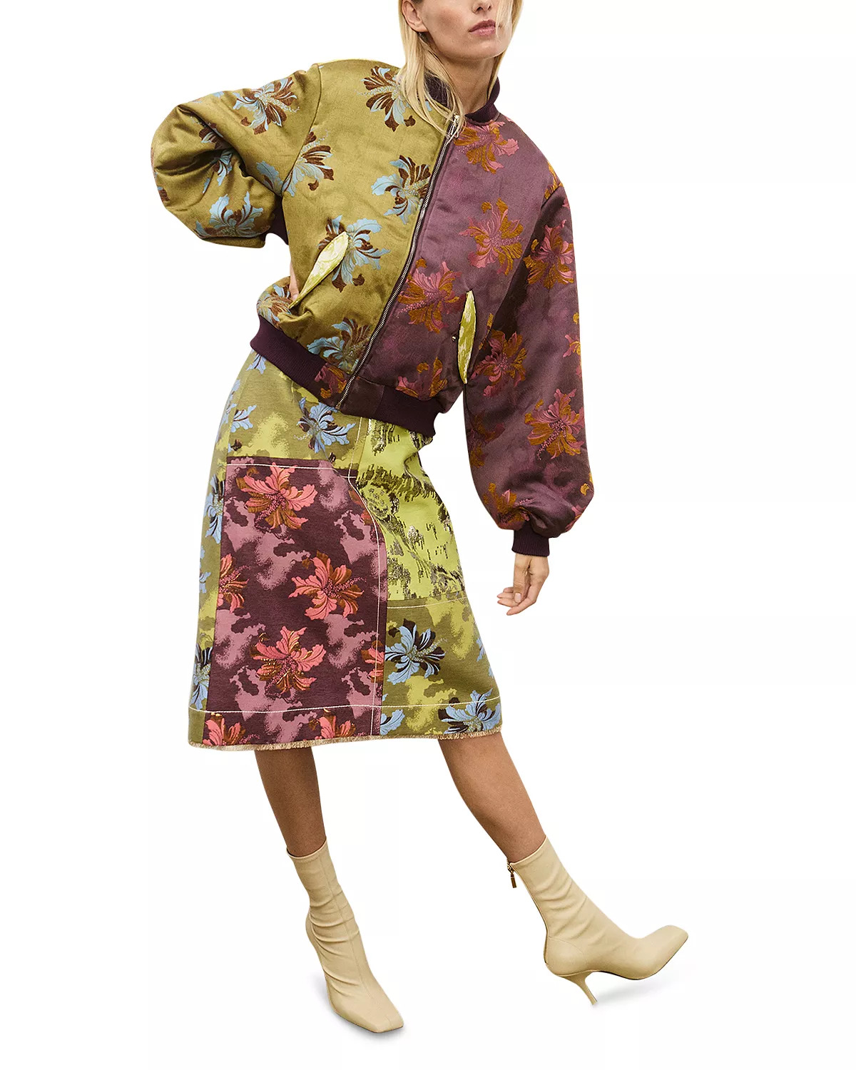 Adriana Jacquard Bomber Jacket - 3