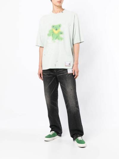 Maison MIHARAYASUHIRO distressed graphic-print T-shirt outlook