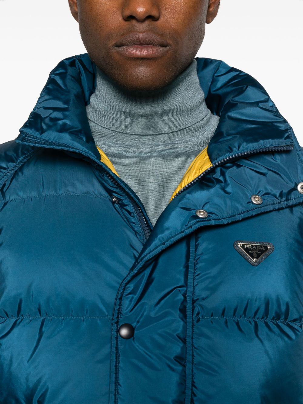 Re-Nylon cropped down jacket - 5