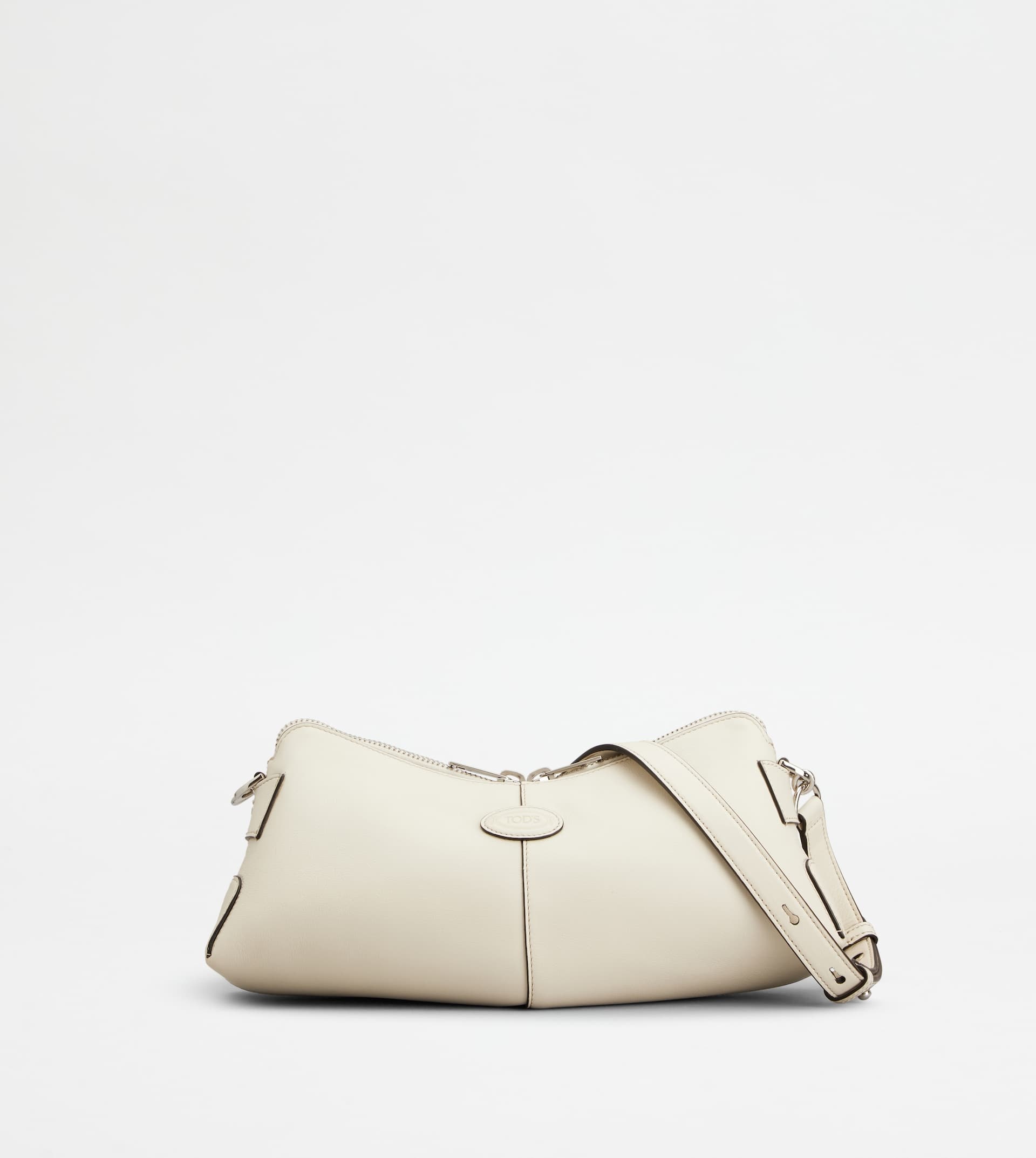 TOD'S DI BAG SWING SHOULDER BAG IN LEATHER MINI - WHITE - 1