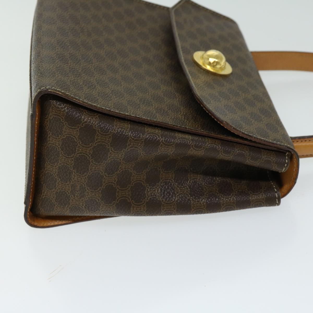 CELINE Macadam Canvas Hand Bag Pvc Brown - 3