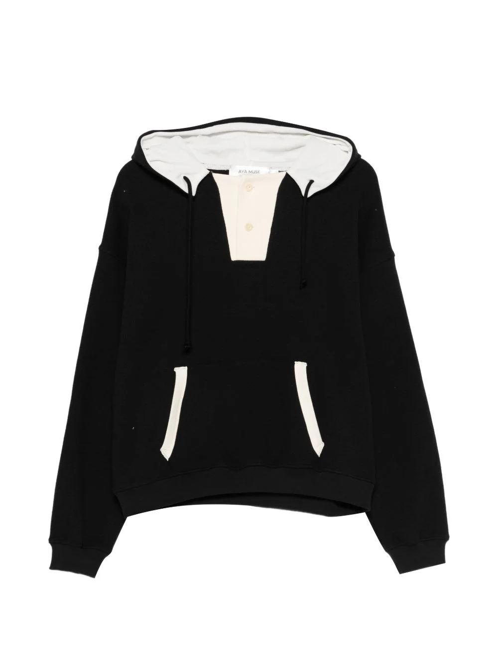 button-fastening hoodie - 1